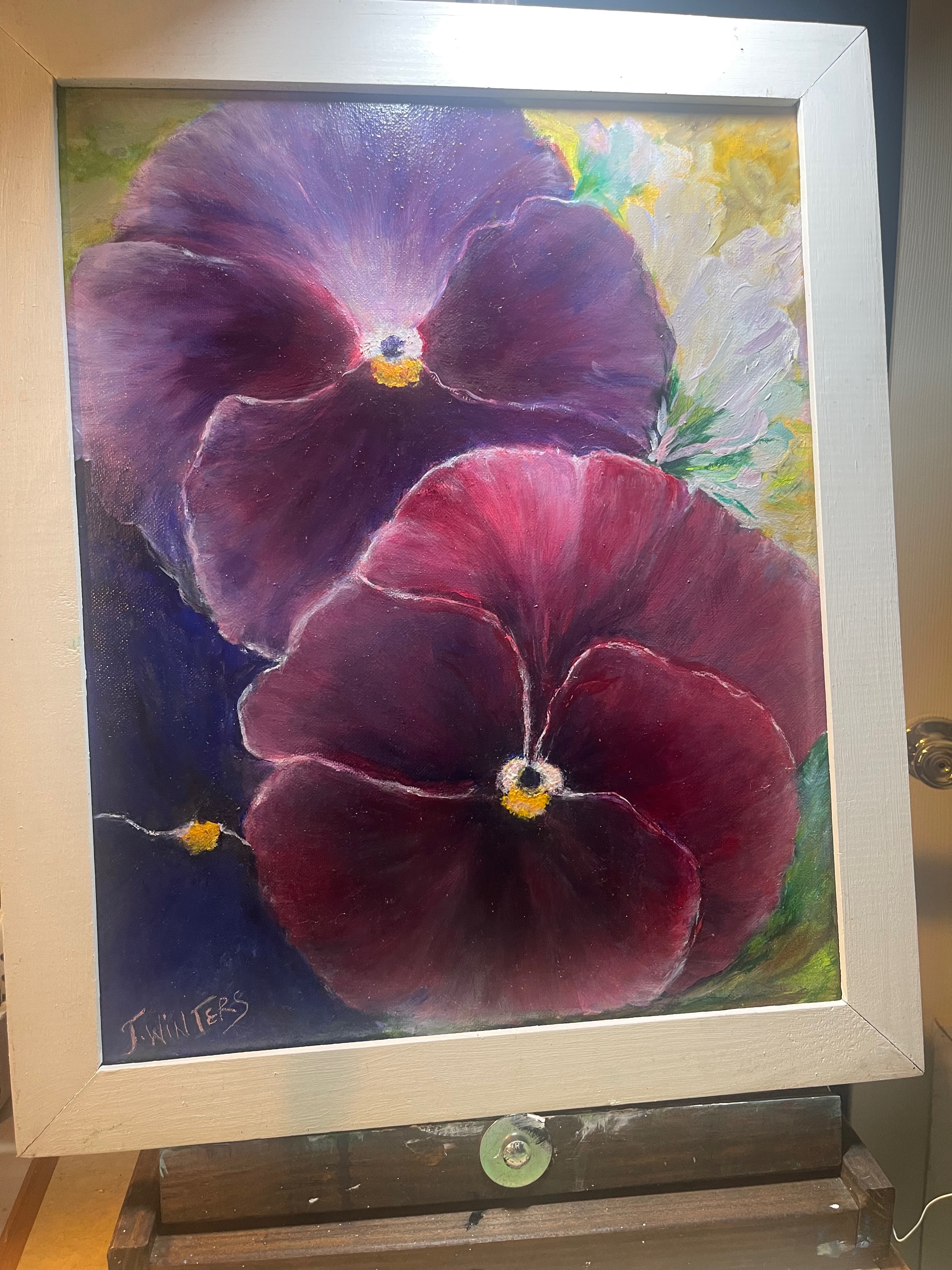 purple flowers painting purple flowers painting