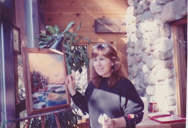 Janine Winters Painting at Easel